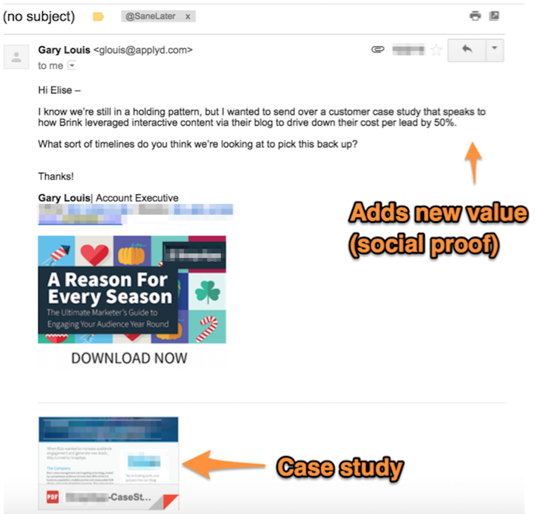 circle back follow up email template example