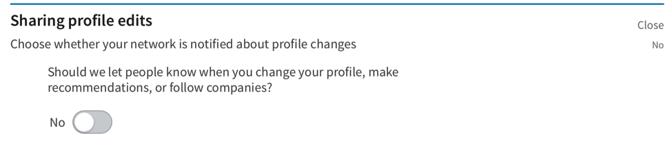 linkedin profile how to share your edits