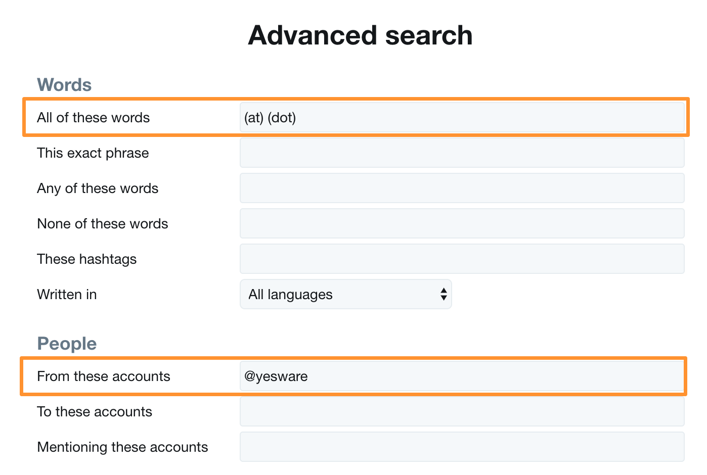 advanced twitter search usage advanced twitter search usage
